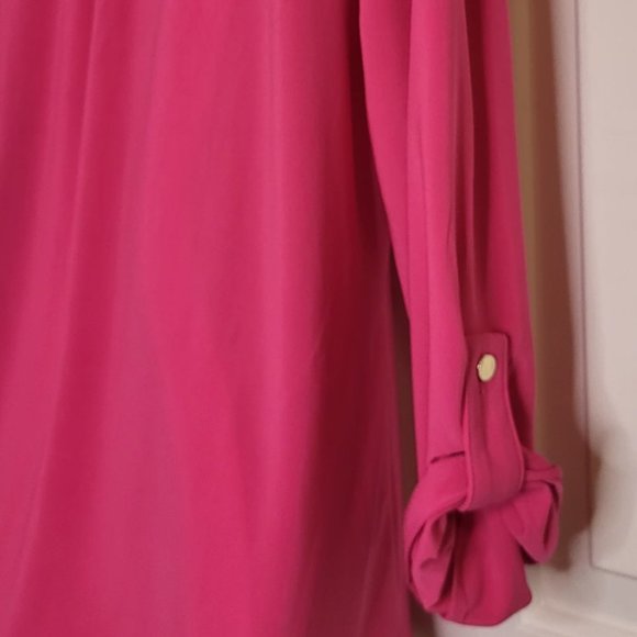 SPRING ANNE KLEIN PINK LONG-SLEEVE WOMEN'S TOP SIZE M - Picture 4 of 6